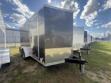 New 2025 RC Trailers 7 X 14 7k v-nose 6'-6'' interior height ramp door screwless Cargo / Enclosed Trailer