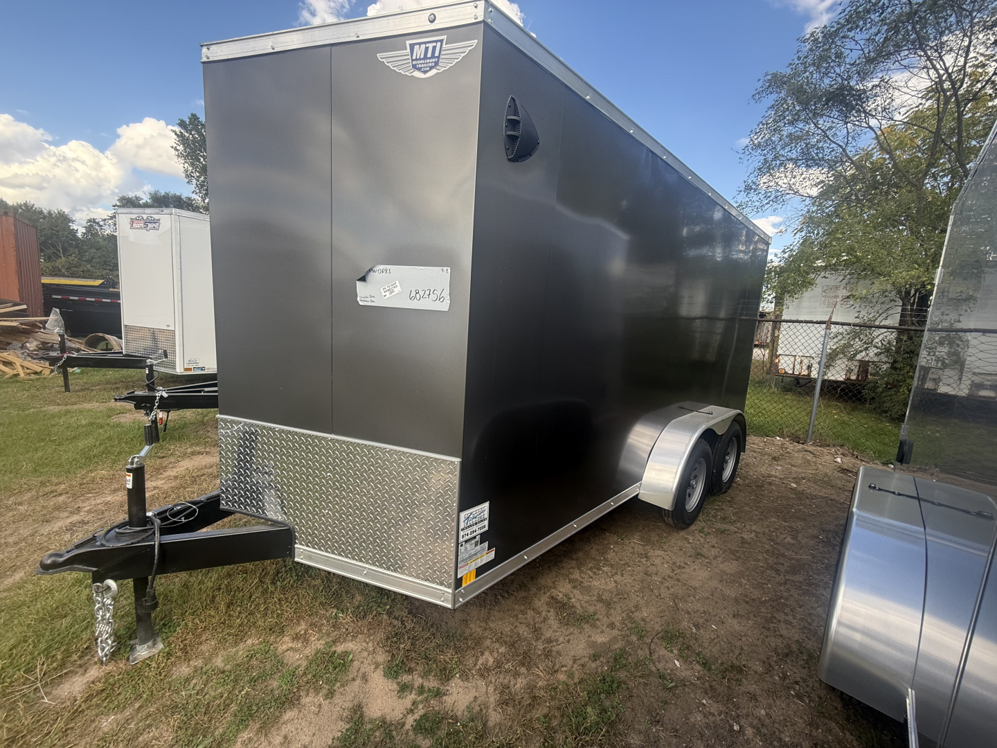 New 2025 RC Trailers 7 X 14 7k v-nose 6'-6'' interior height ramp door screwless Cargo / Enclosed Trailer