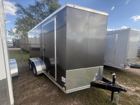 New 2025 RC Trailers 7 X 14 7k v-nose 6'-6'' interior height ramp door screwless Cargo / Enclosed Trailer