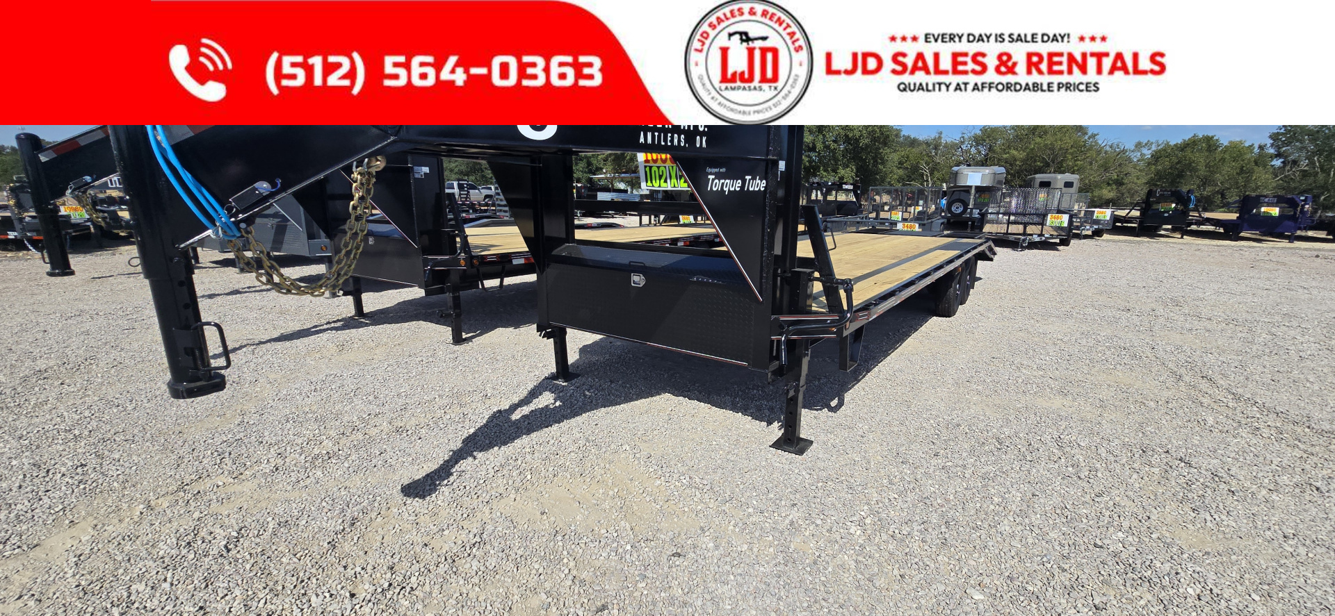 New 2026 Coffee Creek - Gooseneck flatbed 102" X 27' Deckover Trailer