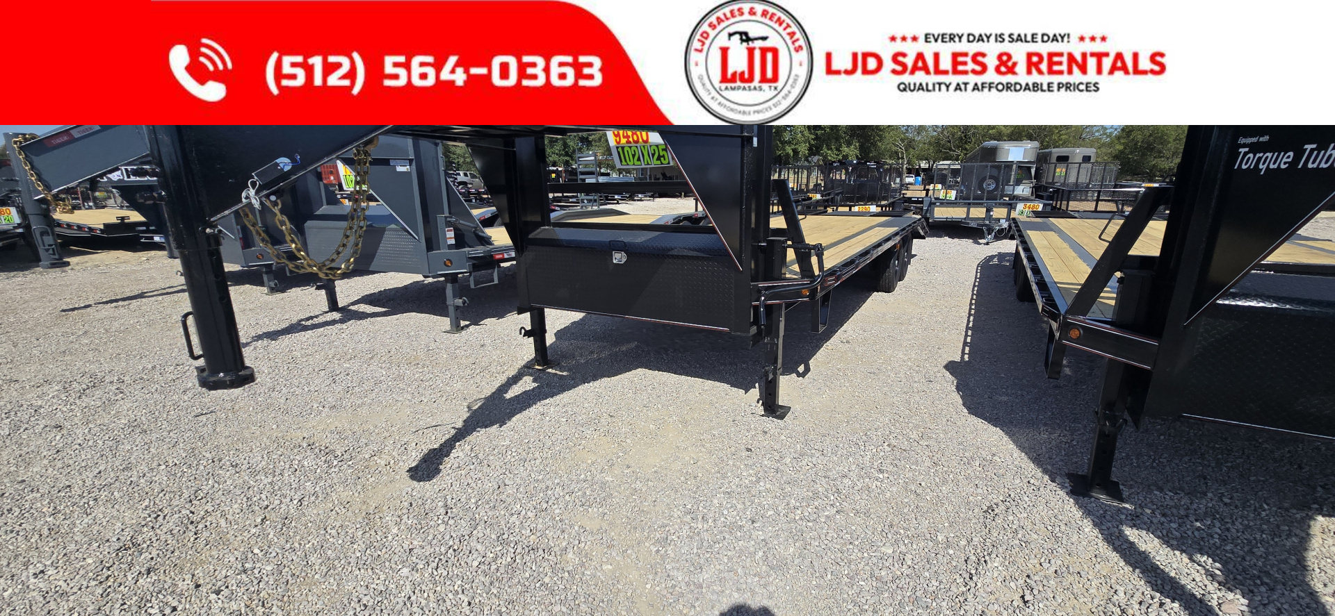 New 2026 Coffee Creek - Gooseneck Flatbed 25' Trailer - Lo Pro