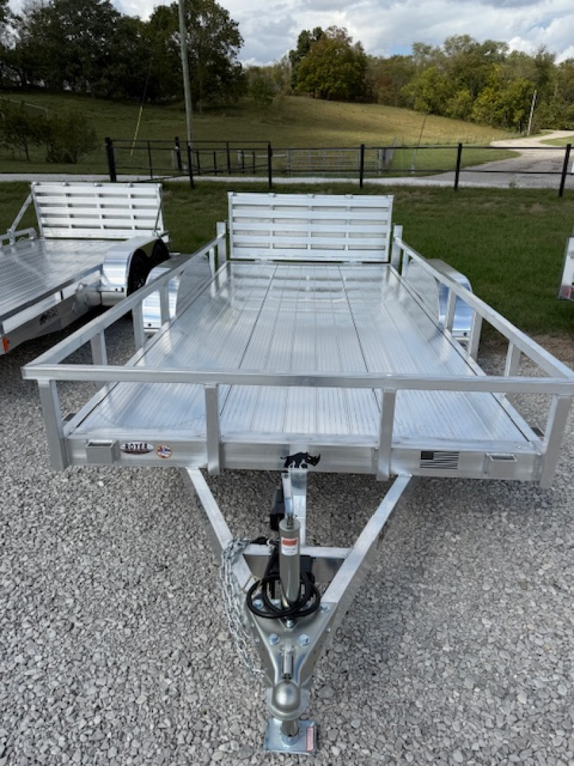 New 2026 Black Rhino 7X16 AULUMINUM TANDEM AXLE w/BIFOLD GATE Utility Trailer