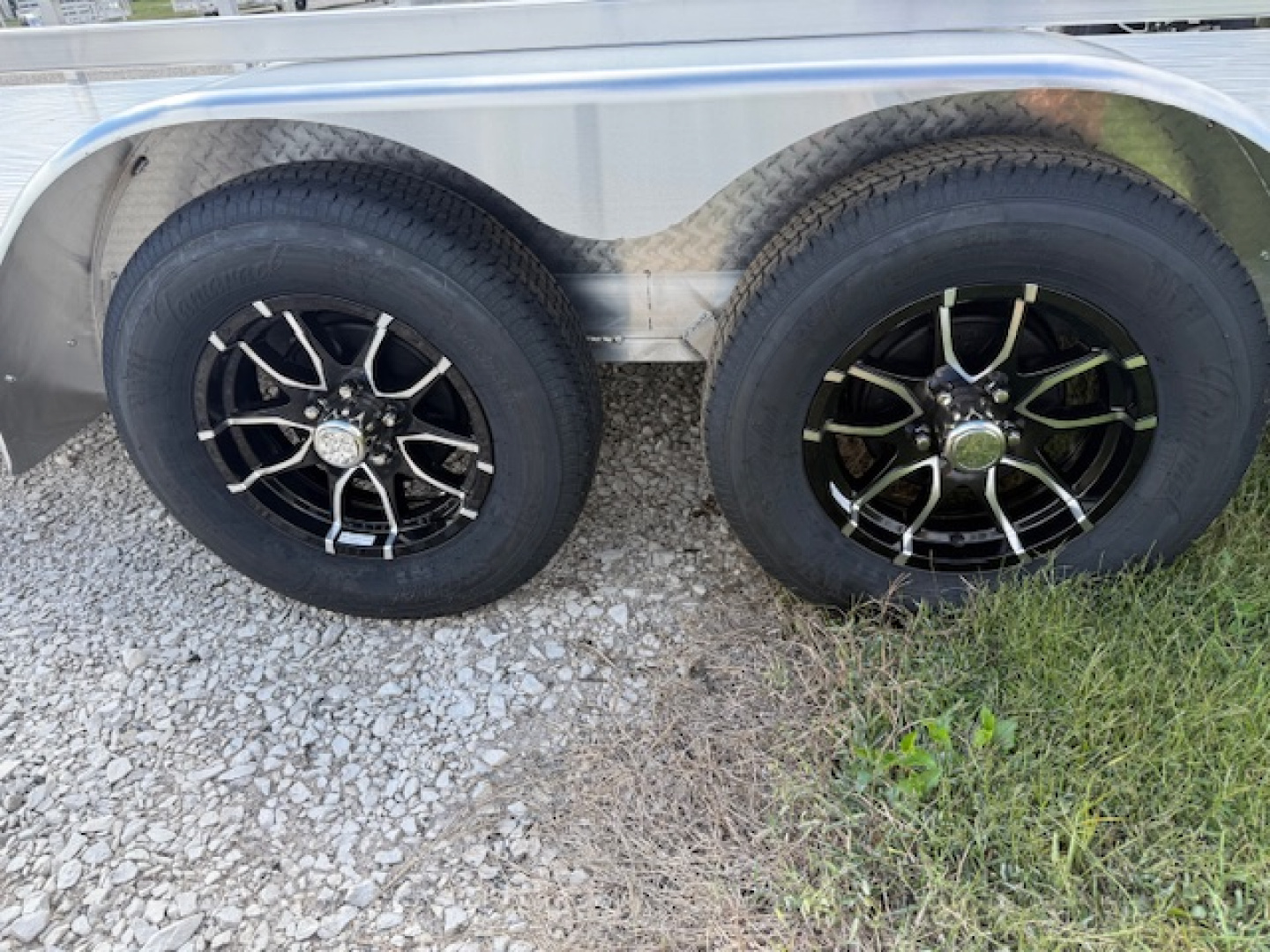 New 2026 Black Rhino 7X16 AULUMINUM TANDEM AXLE w/BIFOLD GATE Utility Trailer