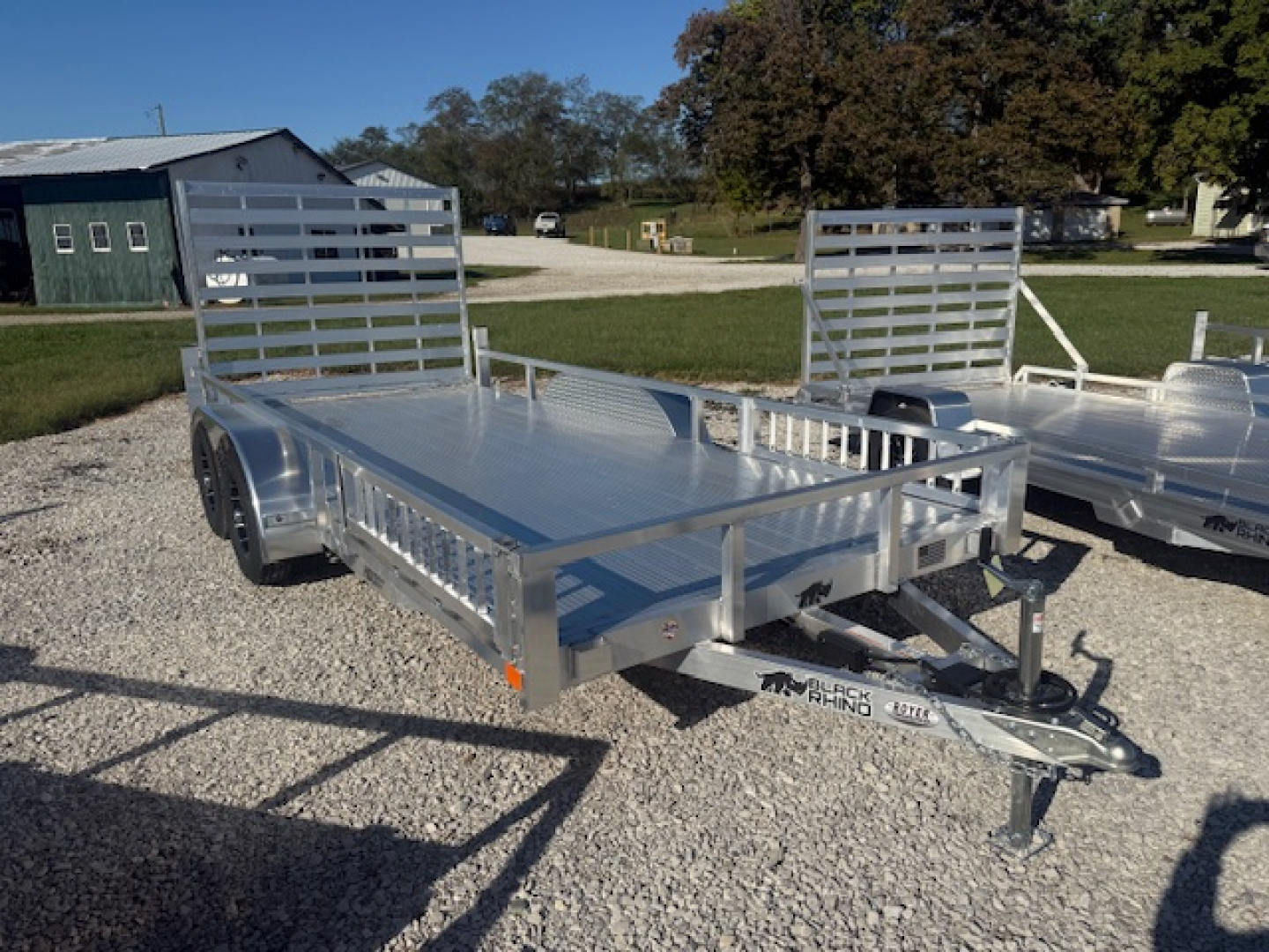 New 2025 Black Rhino 7X16 AULUMINUM TANDEM AXLE w/SIDE LOAD RAMPS Utility Trailer