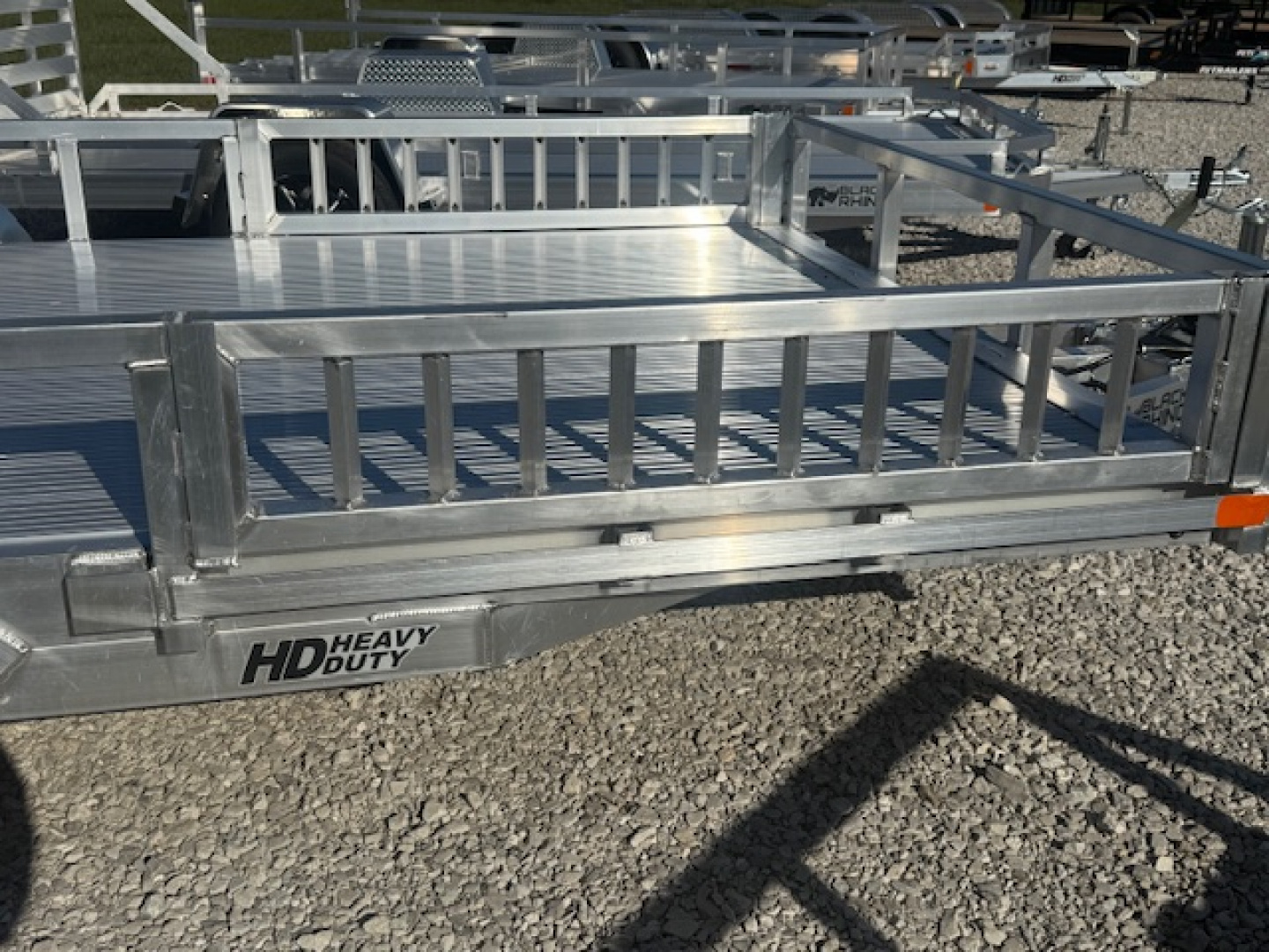 New 2025 Black Rhino 7X16 AULUMINUM TANDEM AXLE w/SIDE LOAD RAMPS Utility Trailer