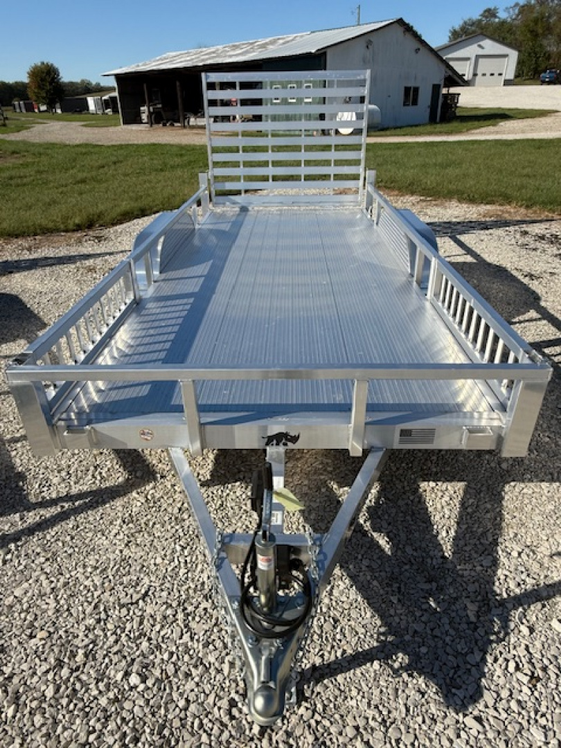 New 2025 Black Rhino 7X16 AULUMINUM TANDEM AXLE w/SIDE LOAD RAMPS Utility Trailer