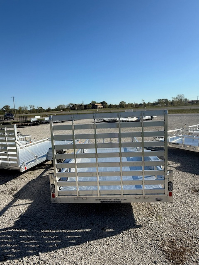 New 2025 Black Rhino 7X16 AULUMINUM TANDEM AXLE w/SIDE LOAD RAMPS Utility Trailer