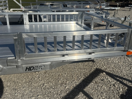 New 2025 Black Rhino 7X16 AULUMINUM TANDEM AXLE w/SIDE LOAD RAMPS Utility Trailer