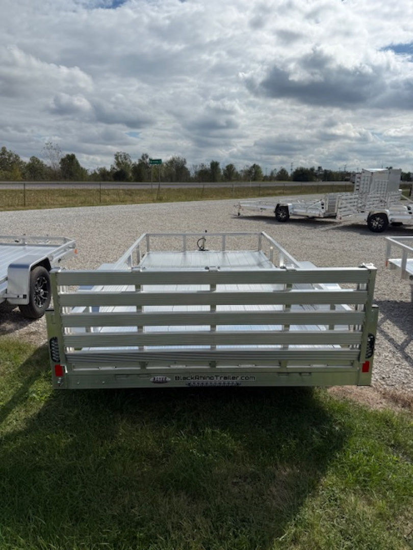 New 2026 Black Rhino 7X14 AULUMINUM TANDEM AXLE w/BIFOLD GATE Utility Trailer
