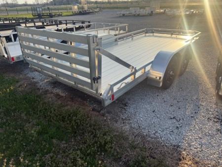 New 2026 Black Rhino 7X16 AULUMINUM TANDEM AXLE LO PRO w/BIFOLD GATE Utility Trailer