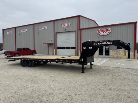 New 2026 PJ 102"x28' Gooseneck Deckover Hydraulic Tilt Trailer – T8
