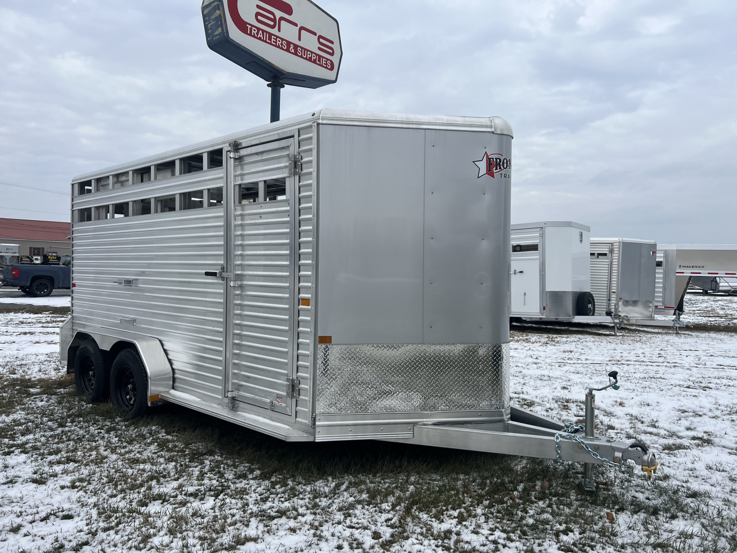 New 2026 Frontier Trailers 7x16 7K Livestock Bumper Pull Series Stock / Stock Combo Trailer