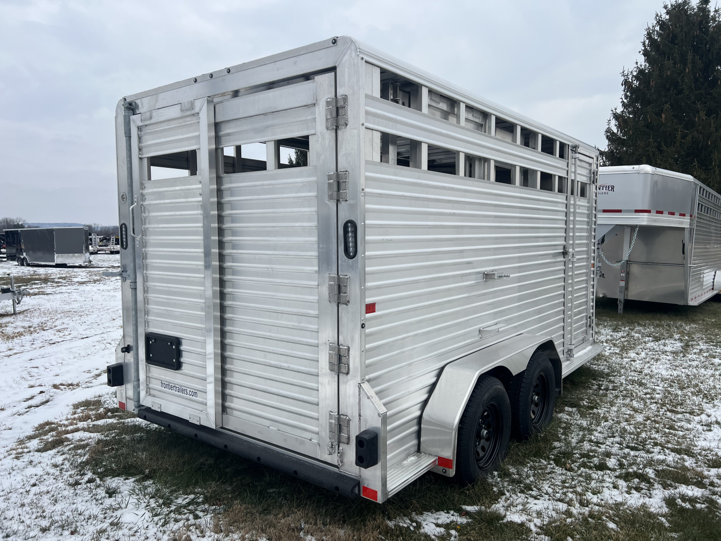 New 2026 Frontier Trailers 7x16 7K Livestock Bumper Pull Series Stock / Stock Combo Trailer