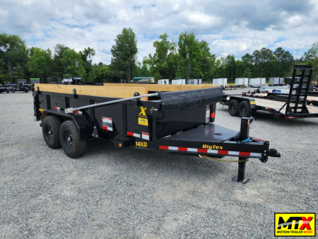 New 2026 Big Tex Trailers 7x14 14XD Heavy Duty Ultra Low Pro 15K Dump w/ Slide-In Ramps X-Series Dump Trailer