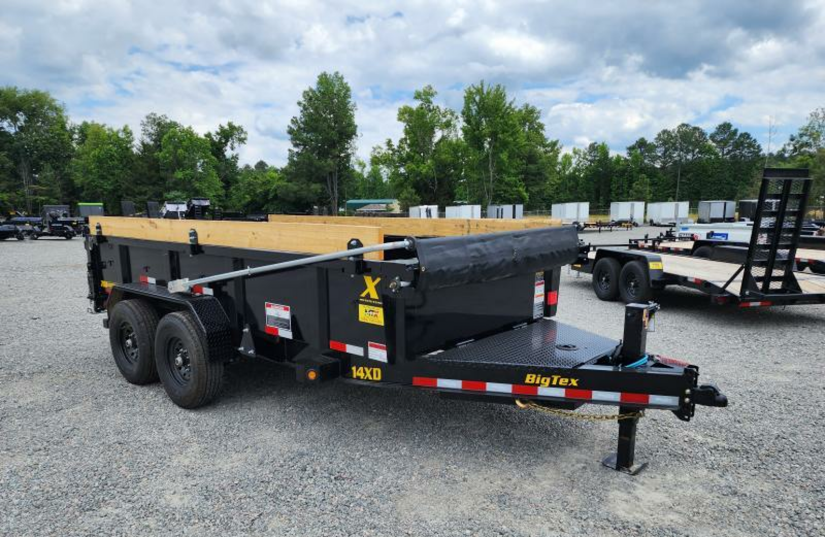 New 2026 Big Tex Trailers 7x16 14LP Heavy Duty Ultra Low Pro 15K Dump w/ Slide-In Ramps X-Series Dump Trailer