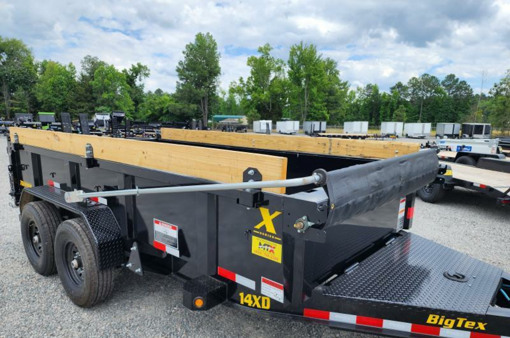 New 2026 Big Tex Trailers 7x16 14LP Heavy Duty Ultra Low Pro 15K Dump w/ Slide-In Ramps X-Series Dump Trailer