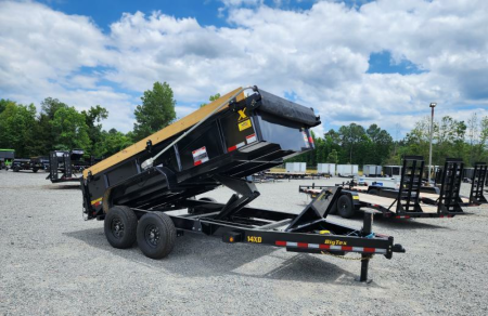 New 2026 Big Tex Trailers 7x16 14LP Heavy Duty Ultra Low Pro 15K Dump w/ Slide-In Ramps X-Series Dump Trailer