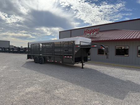 2026 Good Guys 6'8"x24' GN Bar Top Livestock Trailer - Wrangler