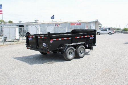 New 2026 Hawke Trailers 6X12 10K Dump w/ Spreader Gate Ramps and Tarp Dump Trailer
