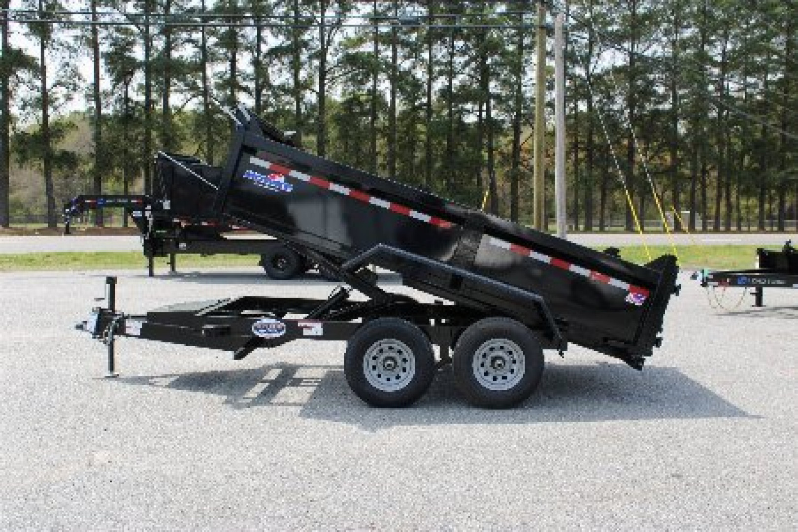 New 2026 Hawke Trailers 6X12 10K Dump w/ Spreader Gate Ramps and Tarp Dump Trailer