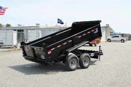 New 2026 Hawke Trailers 6X12 10K Dump w/ Spreader Gate Ramps and Tarp Dump Trailer