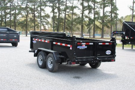 New 2026 Hawke Trailers 6X12 10K Dump w/ Spreader Gate Ramps and Tarp Dump Trailer