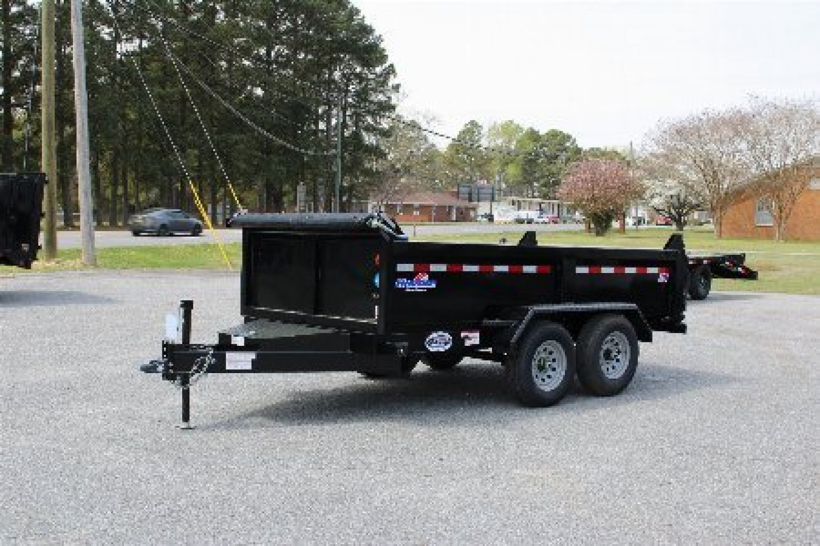 New 2026 Hawke Trailers 6X12 10K Dump w/ Spreader Gate Ramps and Tarp Dump Trailer