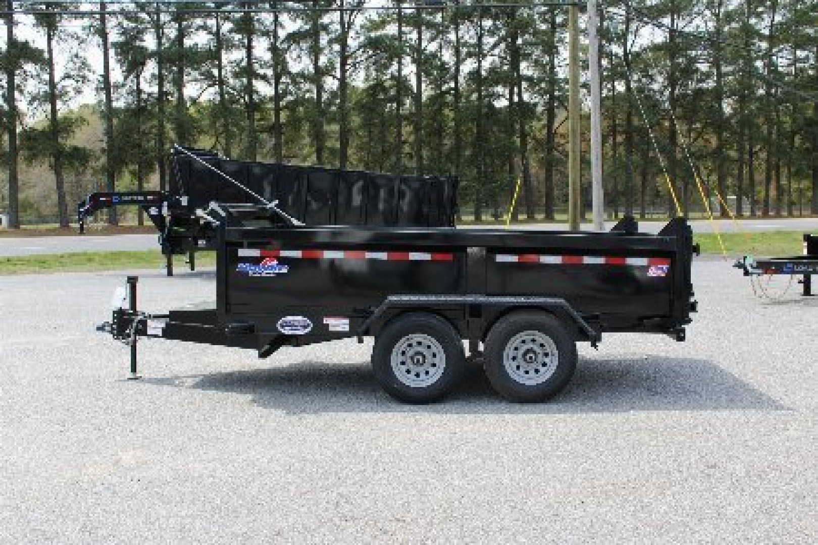 New 2026 Hawke Trailers 6X12 10K Dump w/ Spreader Gate Ramps and Tarp Dump Trailer