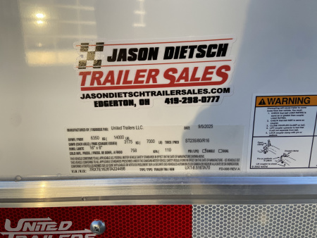 New 2026 United Cargo / Enclosed Trailer 16'