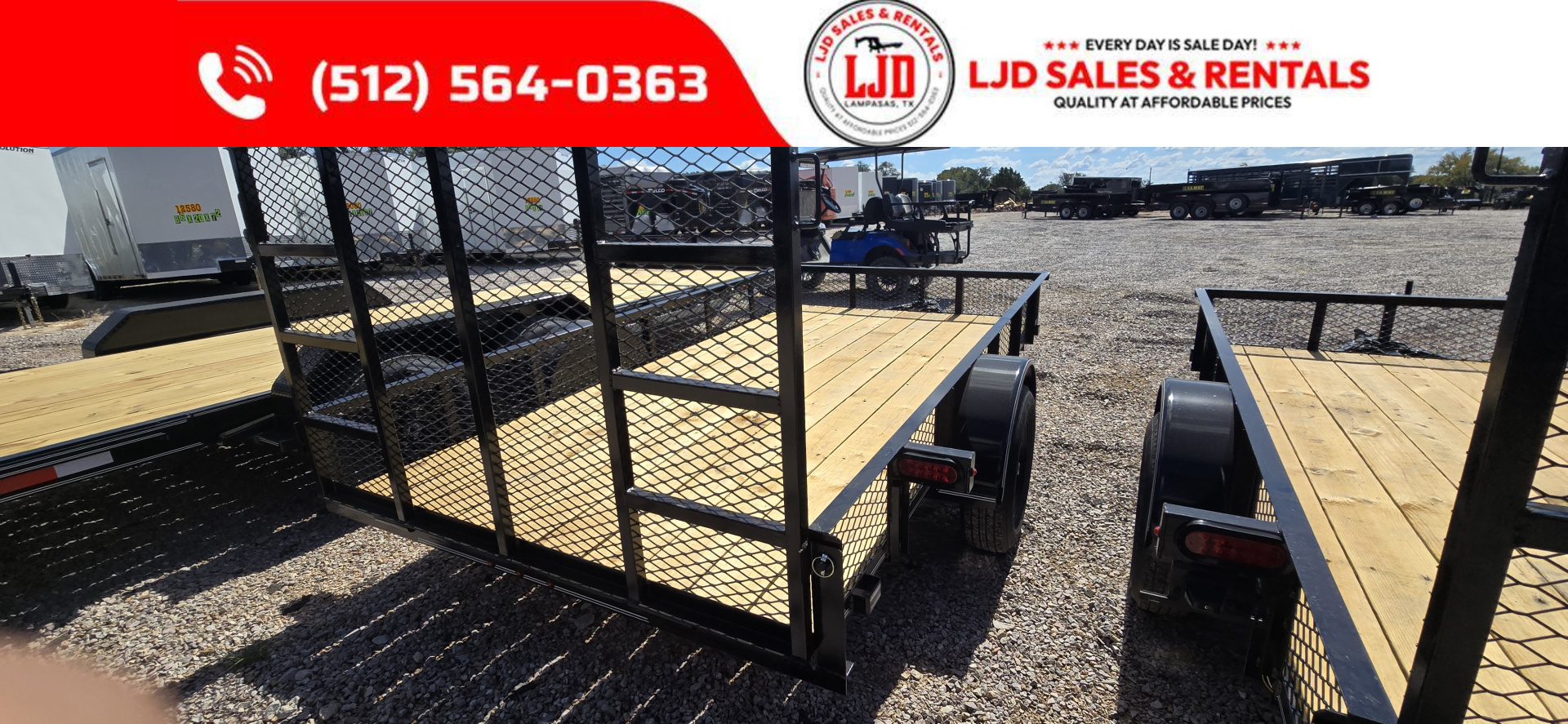 New 2025 AMW - 77" X 12' - Utility Trailer