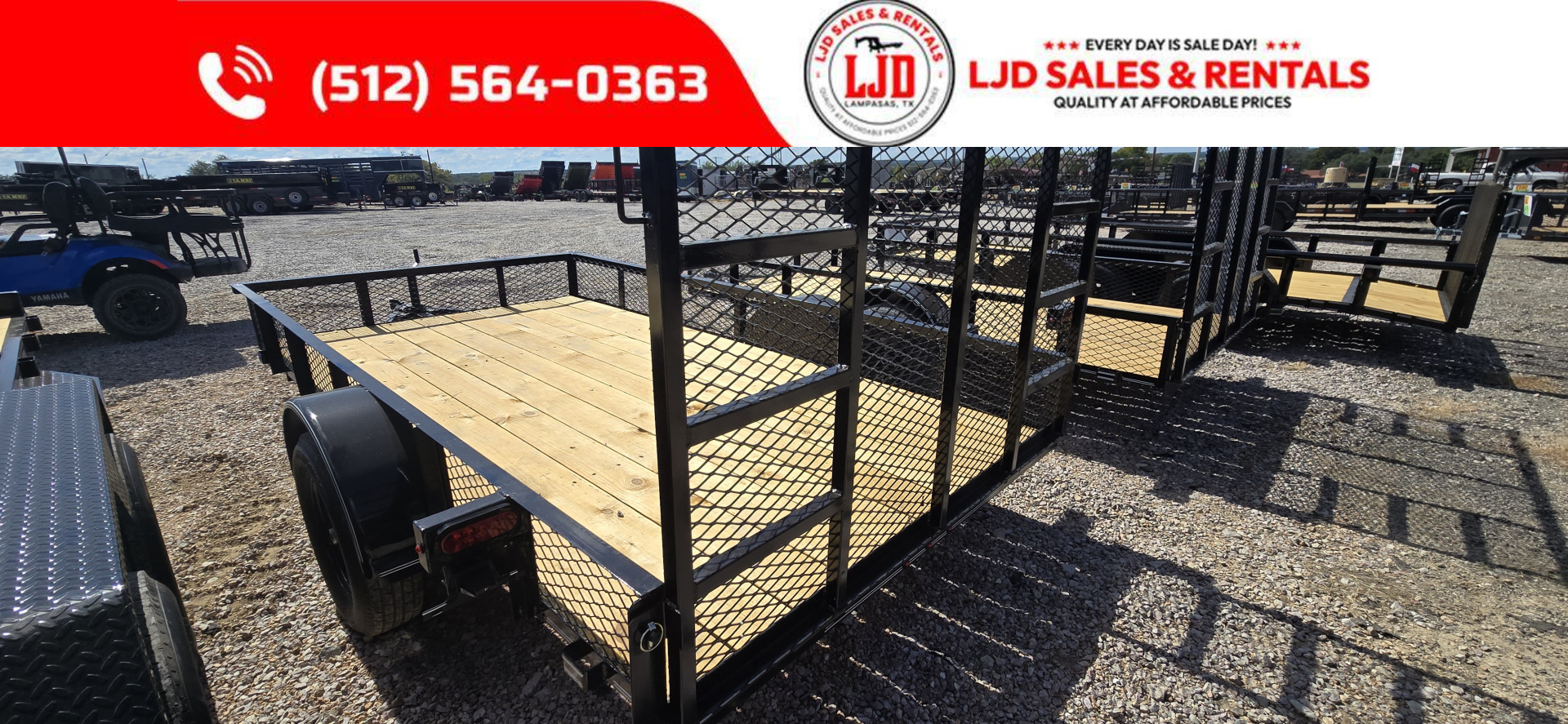 New 2025 AMW - 77" X 12' - Utility Trailer