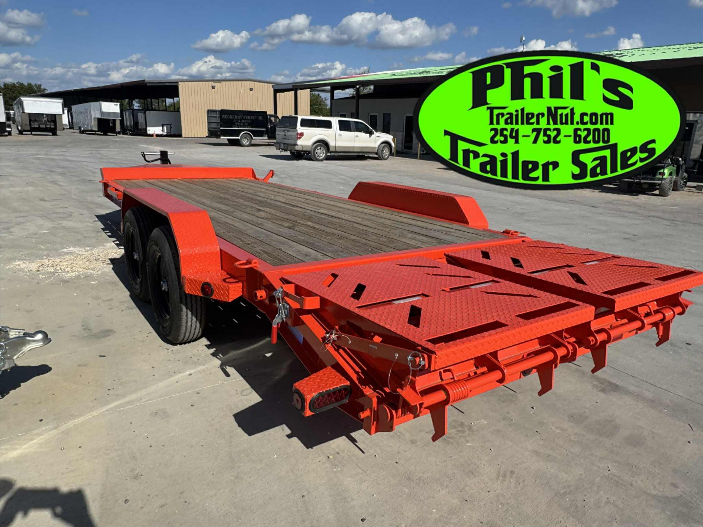 New IRON BULL NEW 20' EQUIPMENT TRAILER OPEN TRAILER UTILITY TRAILERS MEGA RAMP Equipment Trailer