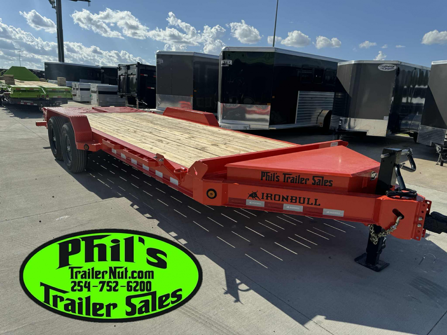 New IRON BULL NEW 20' EQUIPMENT TRAILER OPEN TRAILER UTILITY TRAILERS MEGA RAMP Equipment Trailer