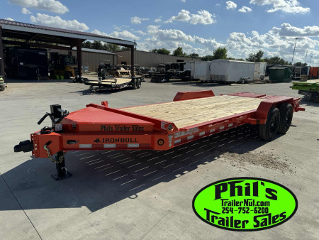 New IRON BULL NEW 20' EQUIPMENT TRAILER OPEN TRAILER UTILITY TRAILERS MEGA RAMP Equipment Trailer