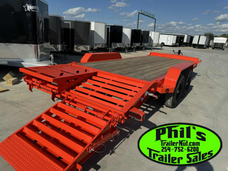 New IRON BULL NEW 20' EQUIPMENT TRAILER OPEN TRAILER UTILITY TRAILERS MEGA RAMP Equipment Trailer