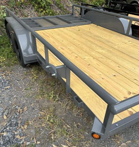 New 2026 Top Hat 7X14 Pipe Rail Utility Trailer