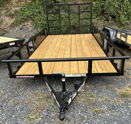 New 2026 Top Hat 7X14 Pipe Rail Utility Trailer