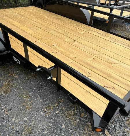 New 2026 Top Hat 7X14 Pipe Rail Utility Trailer