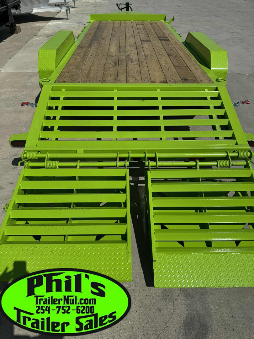 New IRON BULL NEW 20' EQUIPMENT TRAILER OPEN TRAILER UTILITY TRAILERS MEGA RAMP Equipment Trailer