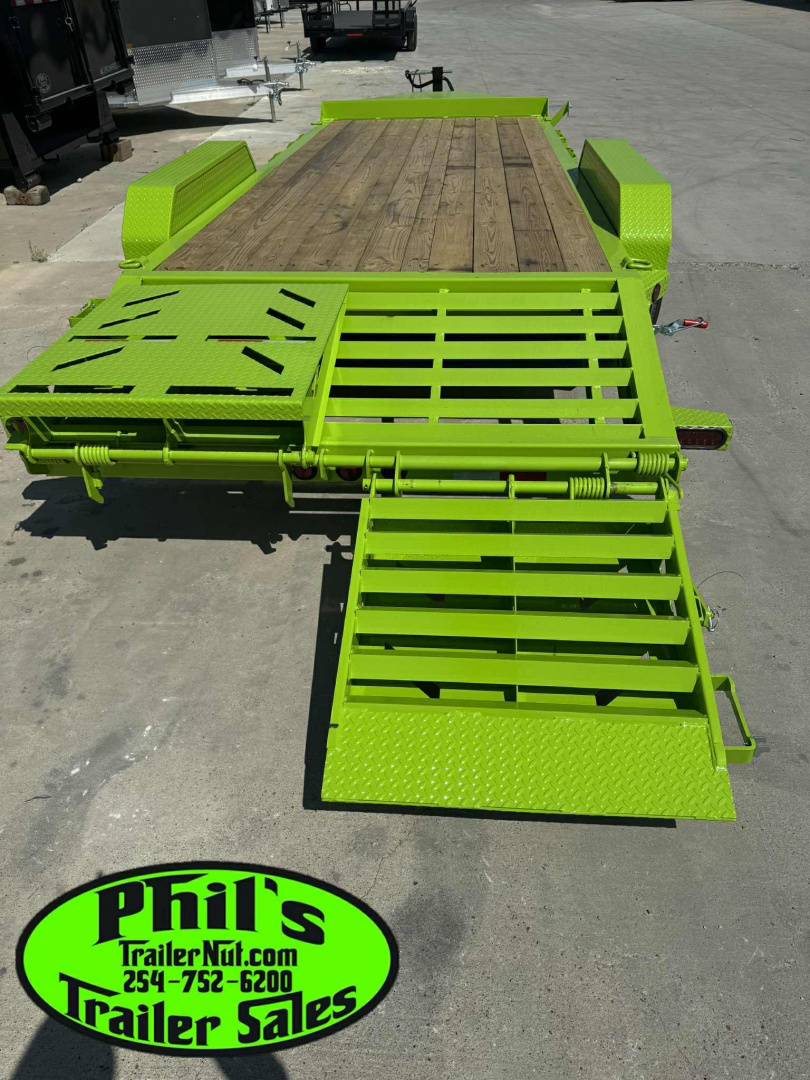 New IRON BULL NEW 20' EQUIPMENT TRAILER OPEN TRAILER UTILITY TRAILERS MEGA RAMP Equipment Trailer