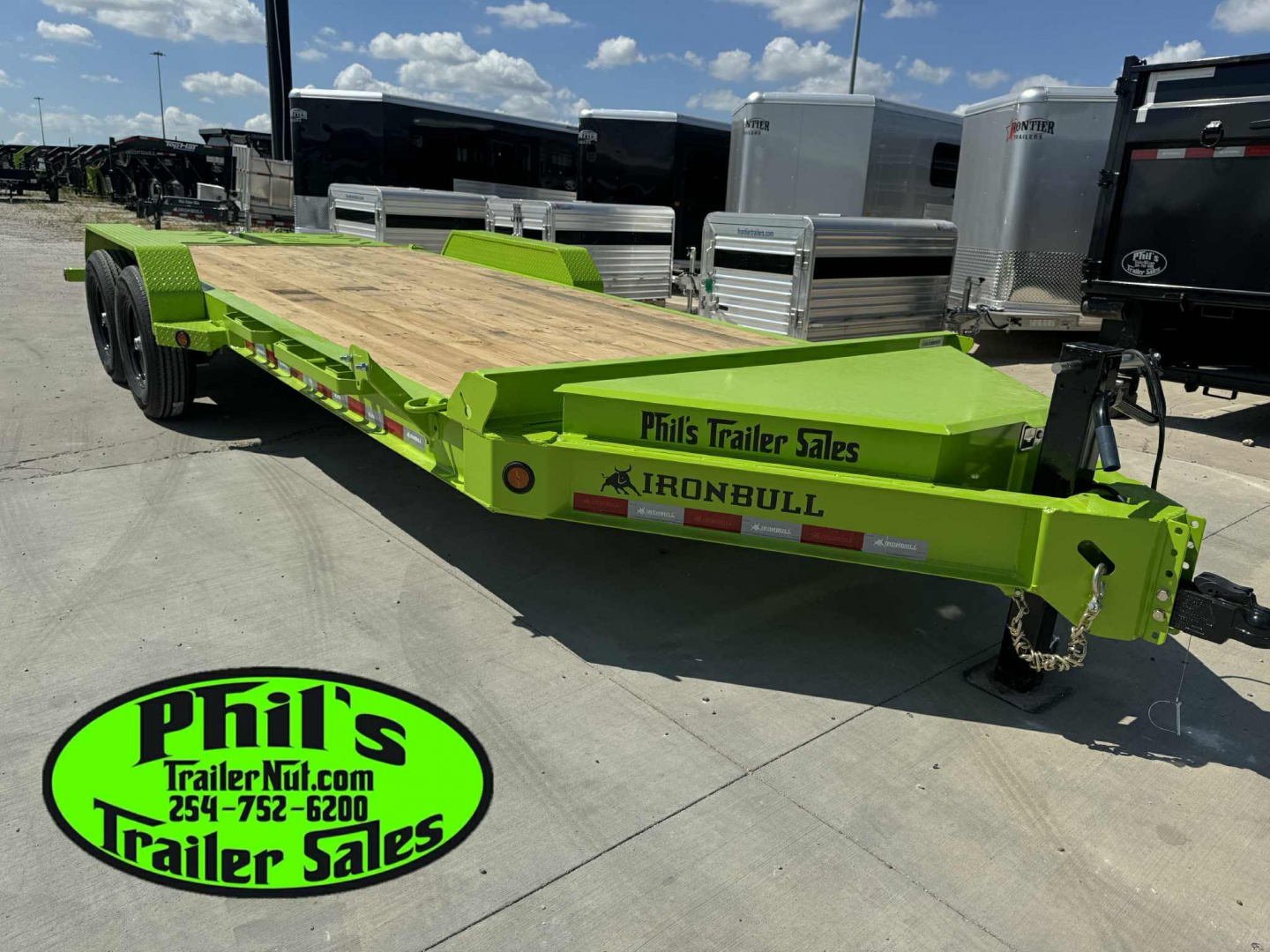 New IRON BULL NEW 20' EQUIPMENT TRAILER OPEN TRAILER UTILITY TRAILERS MEGA RAMP Equipment Trailer