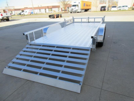 New 2026 Sport Haven 7'X16' TANDEM DELUXE ALUMINUM W/ATV RAMP SIDES ATV Trailer