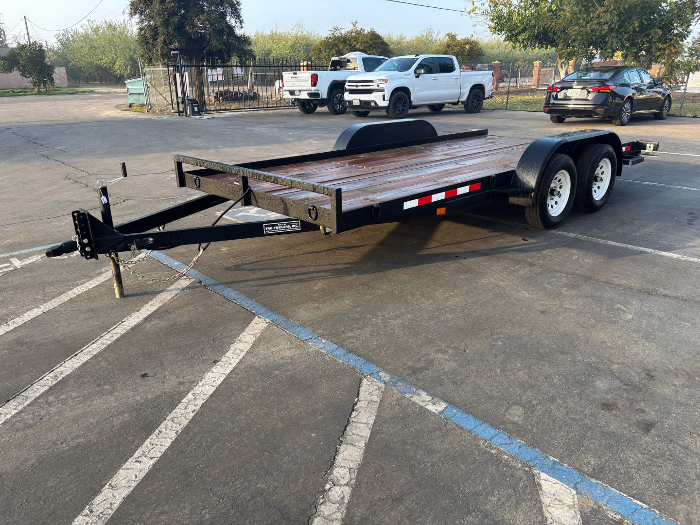 New 2025 TRU 7'x16' Straight Deck Car Hauler / Racing Trailer