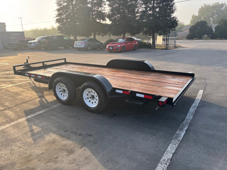 New 2025 TRU 7'x16' Straight Deck Car Hauler / Racing Trailer