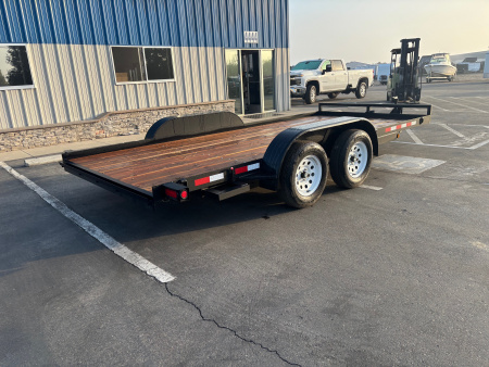 New 2025 TRU 7'x16' Straight Deck Car Hauler / Racing Trailer