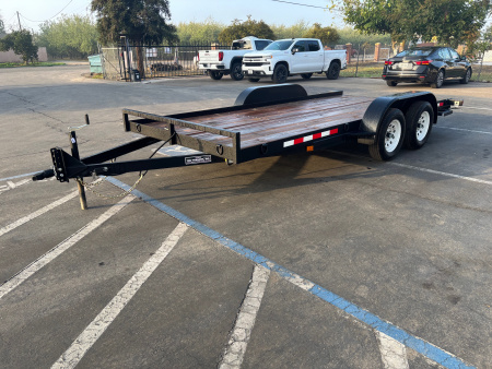 New 2025 TRU 7'x16' Straight Deck Car Hauler / Racing Trailer