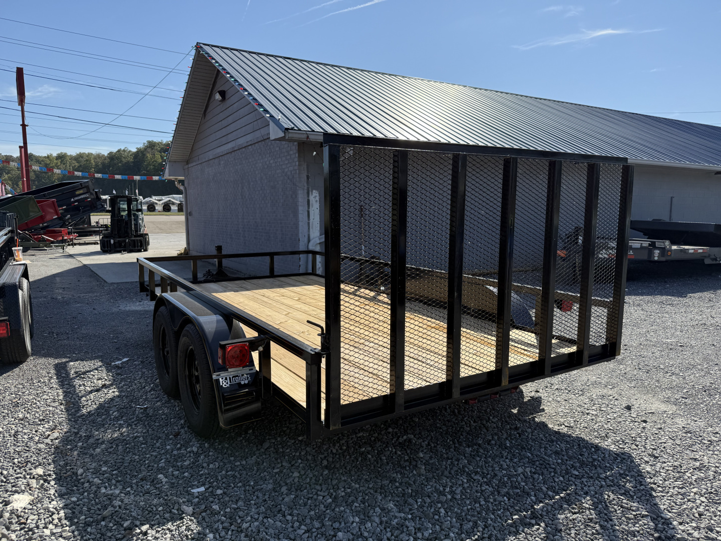 New 2025 P & T Trailers 7K 82X14 TUBE 2 BRAKE'S TUBE 7K JACK Utility Trailer