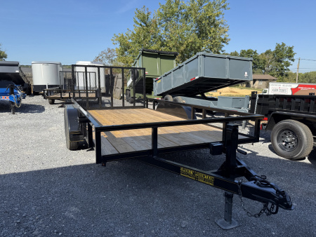 New 2025 P & T Trailers 7K 82X14 TUBE 2 BRAKE'S TUBE 7K JACK Utility Trailer