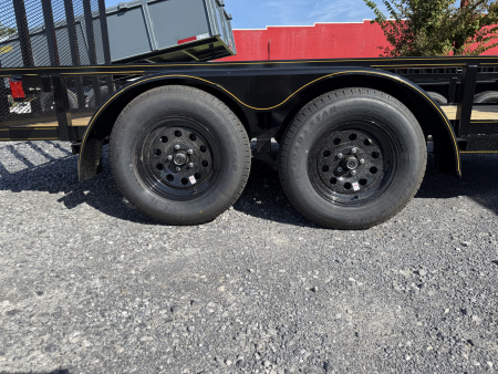 New 2025 P & T Trailers 7K 82X14 TUBE 2 BRAKE'S TUBE 7K JACK Utility Trailer