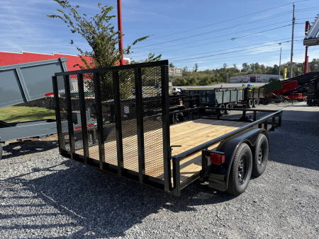 New 2025 P & T Trailers 7K 82X14 TUBE 2 BRAKE'S TUBE 7K JACK Utility Trailer